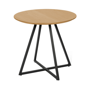 Masa MDF stejar metal negru Delik 50x50x45 cm 