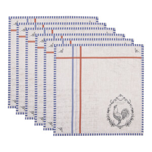 Set 6 servetele masa bumbac multicolor Cocos 40x40 cm