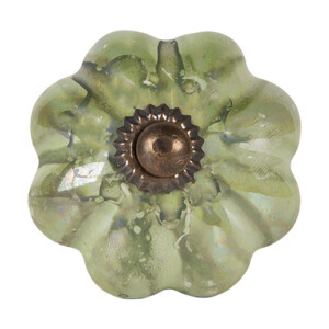 Buton mobilier ceramica verde Ø 4x4 cm / S3 cm