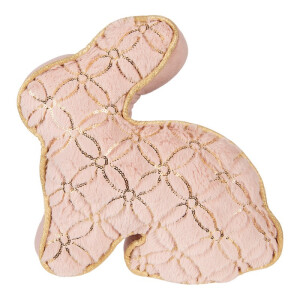 Perna decorativa Paste Iepuras poliester roz auriu 29x10x27 cm