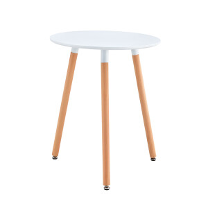 Masa dining MDF alb lemn fag Elcan 60x74 cm