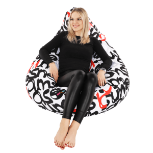 Fotoliu tip puf textil multicolor Elion 86x110 cm