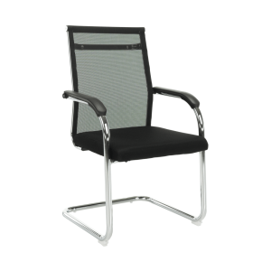 Scaun sedinta negru argintiu Esin 55x64x93 cm