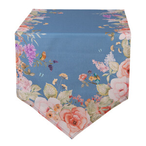 Traversa masa bumbac multicolor Flowers 50x160 cm