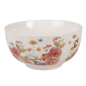 Bol portelan multicolor Flowers Ø 14x7 cm / 500 ml