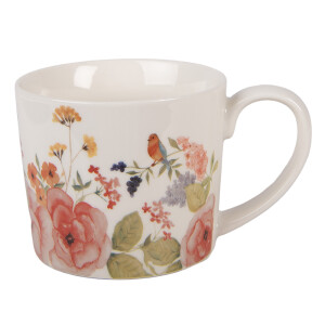 Cana portelan multicolor Flowers 12x8x7 cm / 275 ml