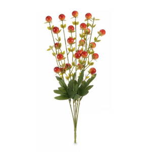 Crenguta Smochin artificial rosu verde 42 cm