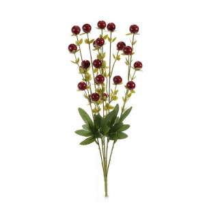 Crenguta Smochin artificial visiniu verde 42 cm