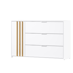 Comoda DTD alb stejar artisan Florens 125x35x79,5 cm
