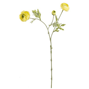 Ranunculus artificial 3 flori galbene 60h