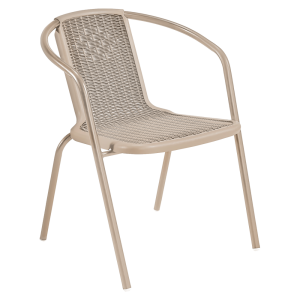 Scaun de gradina stivuibil,  champagne otel/plastic, Freny 52x57x72 cm