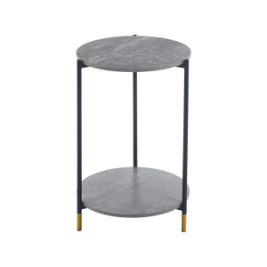 Masuta MDF metal gri negru Gajar 42x42x61 cm