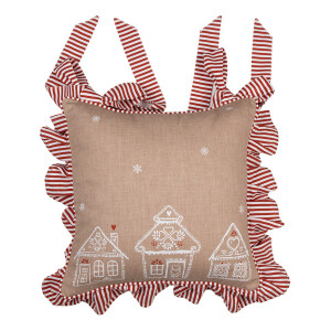 Fata perna scaun Craciun bumbac multicolor Turta Dulce 40x40 cm