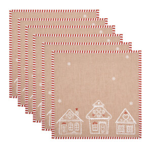 Set 6 servetele masa bumbac Turta Dulce 40x40 cm
