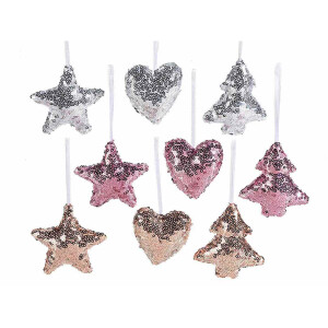 Set 9 ornamente brad Craciun 7x7.5 cm