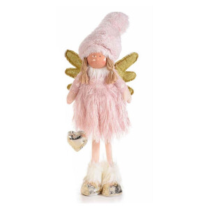 Figurina Inger Girl din portelan si picioare textil 20x9x54 cm