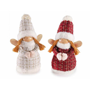 Set 2 figurine Ingeri polirasina textil multicolor 16x10x27 cm
