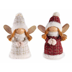 Set 2 figurine Ingeri polirasina textil multicolor 16x8x23 cm