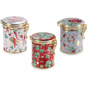 Set 6 borcane metal multicolor Lucky Charm 11.5x9.5x12 cm