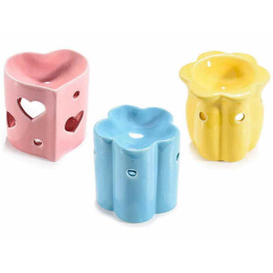 Set 3 difuzoare parfum camera portelan multicolor Ø 10 cm x 10 H
