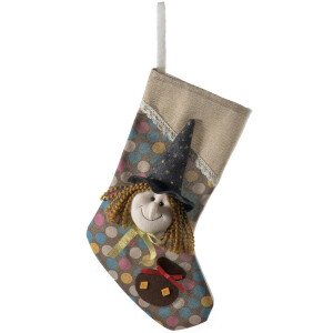 Ciorap decorativ Befana textil multicolor II cm 24 x 37 H
