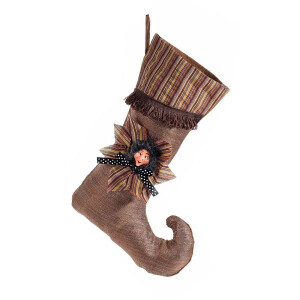 Ciorap decorativ Halloween Befana textil multicolor cm 25 x 35 H