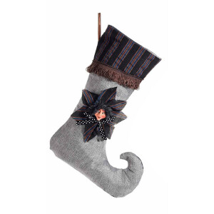 Ciorap decorativ Halloween Befana textil multicolor II cm 25 x 35 H