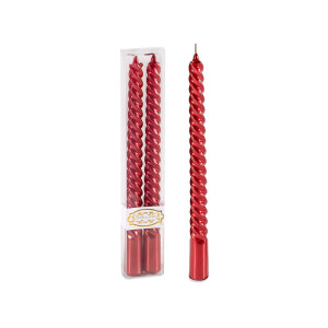 Set 2 lumanari rosii Ø 2,2 cm x 25 H