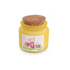 Lumanare parfumata in borcan sticla aroma frunze maslin, Lemongrass Ø 6,5 cm x 6,5 H