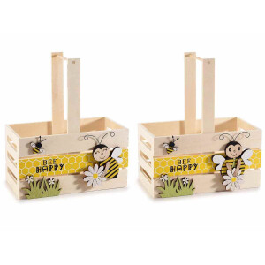 Set 2 cosuri lemn 18x10.5x21.5 cm