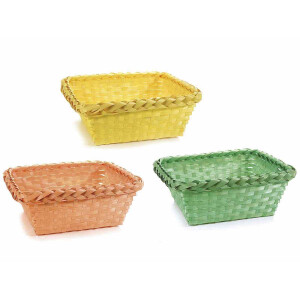 Set 3 cosuri bambus multicolor 27.5x22.5x10 cm