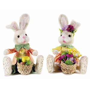 Set 2 figurine Iepurasi Paste 14x14x21.5 cm