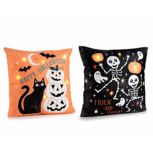 Set 2 perne Halloween cu led 45x45 cm