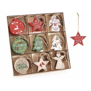 Set 72 ornamente Brad Craciun 6.5x7 cm