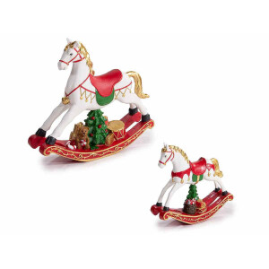 Set 2 figurine Craciun Caluti polirasina multicolora 20 x 5 x 18,5 H