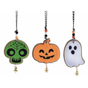 Set 3 decoratiuni Halloween cm 7 x 9,5 H