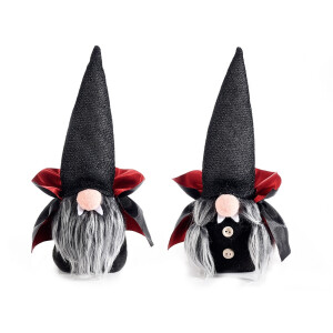 Set 2 figurine Halloween Vampiri textil multicolor II Ø 6 cm x 19 H