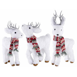 Set 3 figurine Reni textil multicolor 24x13x48 cm, 26x13x38 cm, 28x10.5x35 cm