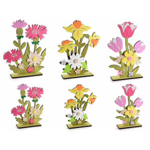 Set 6 flori multicolore 22x5x28.5 cm, 16.5x5x21.5 cm