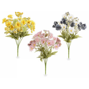 Set 3 buchete Flori de Camp artificiale 32 cm