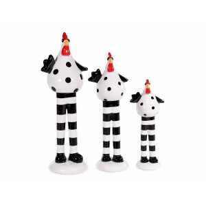 Set 3 figurine Gaini ceramica multicolora 12x13x31.5 cm, 9.5x11x26.5 cm, 8x7x20.5 cm