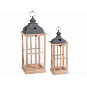 Set 2 felinare 25,5x25,5x71 H, 19,5 x 19,5 x 53,5 H