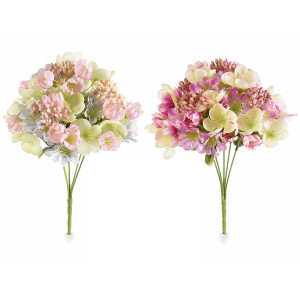 Set 2 buchete flori artificiale multicolore 28 cm