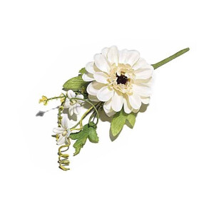 Floare artificiala verde alba cm 22.5 H