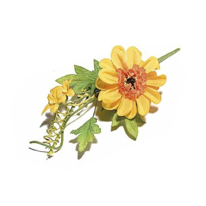 Floare artificiala verde galbena cm 22.5 H