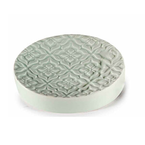 Savoniera ceramica verde cm 12 x 9 x 3 H