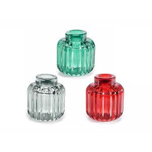 Set 6 candele sticla 7x7.5 cm