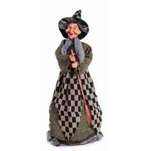 Figurina Halloween Vrajitoare Befana cu recipient pentru dulciuri III cm 12x11x46 H