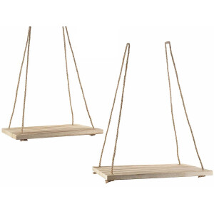 Set 2 etajere lemn natur 40x28x1.5 cm, 33x28x1.5 cm