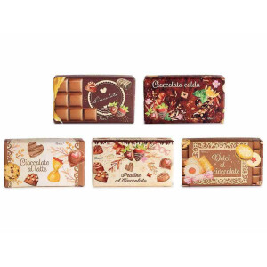 Set 5 sapunuri vegetale fara coloranti aroma Ciocolata 10 x 6 x 3 H, 150 gr